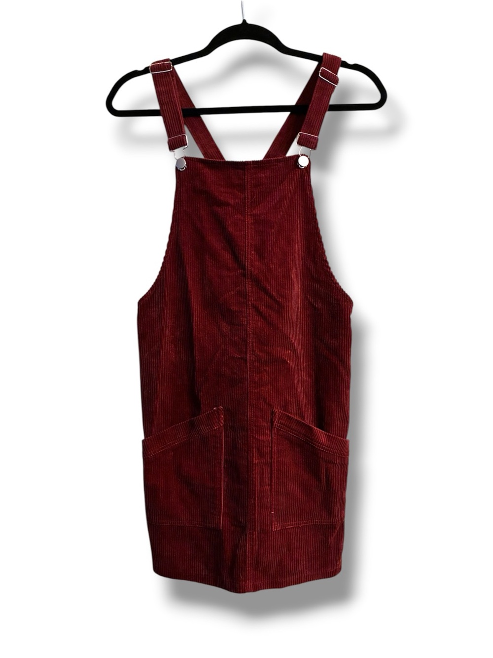 🍷 Altar’d State Wine Corduroy Overall Pinafore Mini Dress NWT